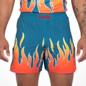 Green Flames MMA Shorts – Men