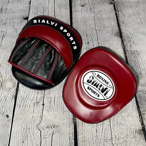 Sialvi Mini Focus Mitts (Maroon/Black /Silver)